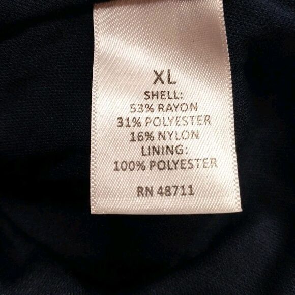 Ophelia Roe Bubble Top Sz XL Navy Blue Floral Feminine Romantic Casual Chic - Picture 7 of 10